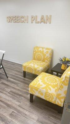 Cozy, comfortable seating area for counseling