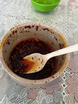 Homemade chili oil!