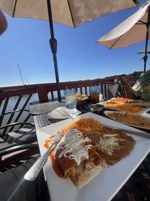 Food and Waterfront view