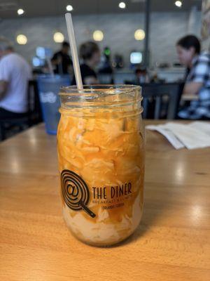 Iced caramel latte