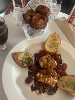 Burrata Caprese and plantains