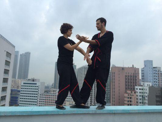 Sifu Eric and Sifu Ana in Hong Kong IWTA headquarters