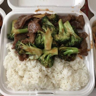 Beef with broccoli lunch special