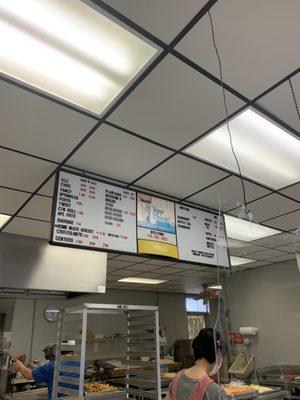 Menu as of May 2020