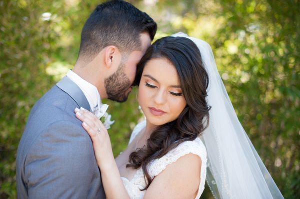 Hair & makeup by Valerie on my wedding day.