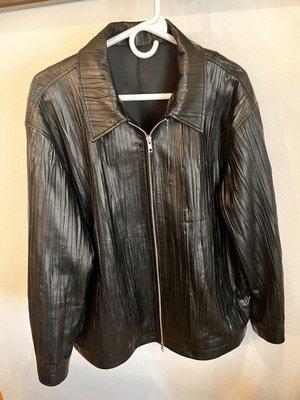 Jacket w/ leather protectant treatment