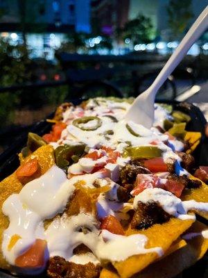 Al Pastor nachos. Al fresco