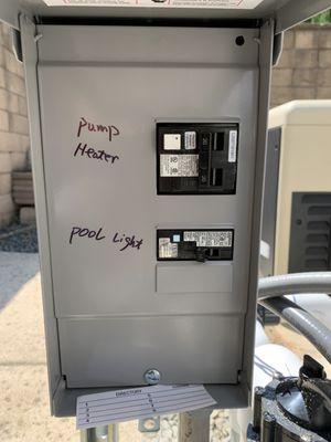 Pool Equipment Subpanel with GFCIs