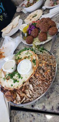 platter for 2, plus doz falafel