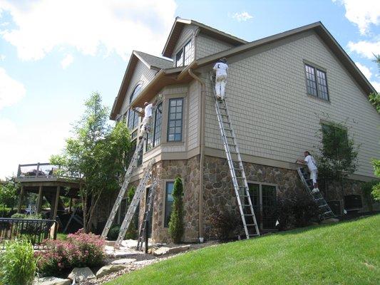 Working on a cedarl house in Richfield