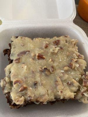 German chocolate brownie