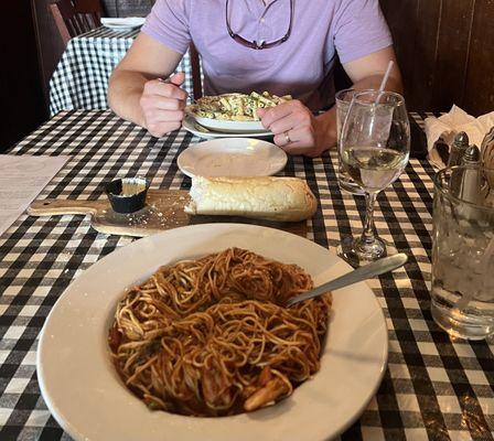 Shrimp Marinara & White Baked Ziti