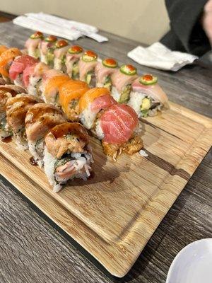 (L to R) Arizona Roll, Mistake Special Roll, Anthem Roll