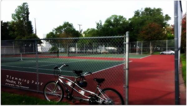 Tennis courts at Fleming Park