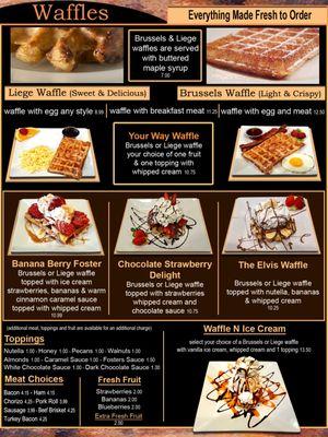 Waffle Menu