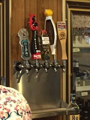 Good selection of beer on tap