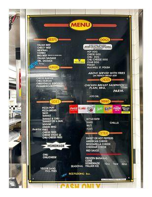 Menu @ Bob-O's Hot Dogs Irving Park Rd, Chicago, IL  Chicago Fest Foods Italian Beef Vienna Hot Dogs  Burgers Tamales Shakes etc. Cool!