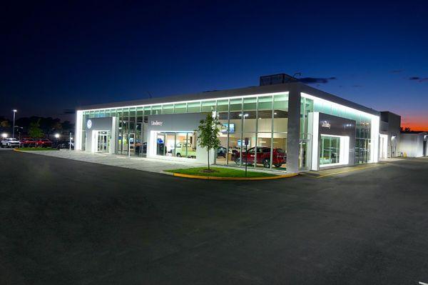 Beautiful, new VW dealership ready to assist you.