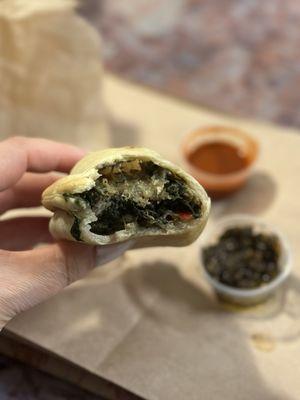 Spinach empanada