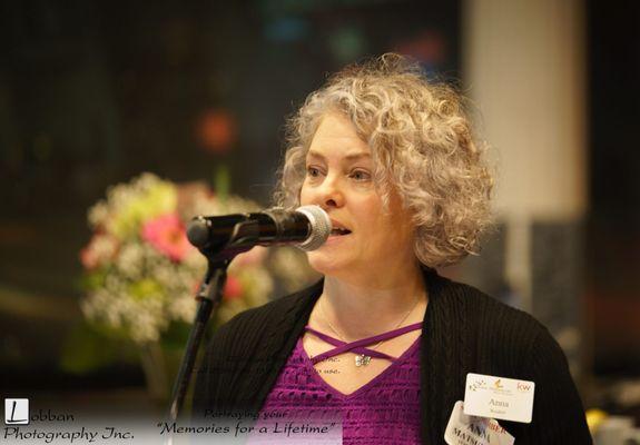 Anna Matsunaga Speaking at a Lakewood Chamber of Commerce event