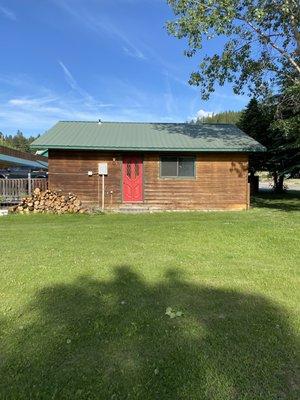 Back door of cabin