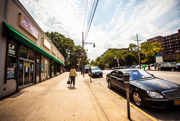 Outside Addeo's on Riverdale Avenue.