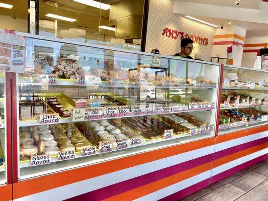 The bakery showcase stretched across the full length of the shop full of yumminess.