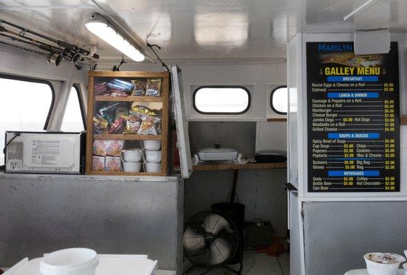 Ship's galley, looking forward