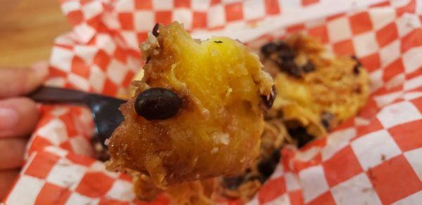 Plantain in the Arepa De Pabellon with chicken