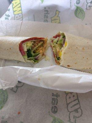 Spicy Italian Sandwich in a wrap