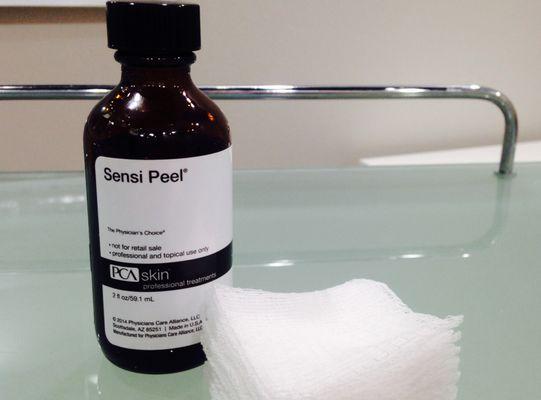 Chemical peel for improvement in skin tone, texture, and acne with minimal downtime.