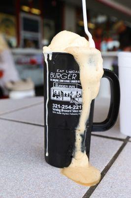 Root beer & vanilla ice cream float.