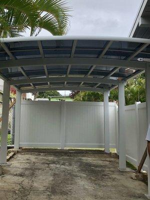 Carport and fence completed!