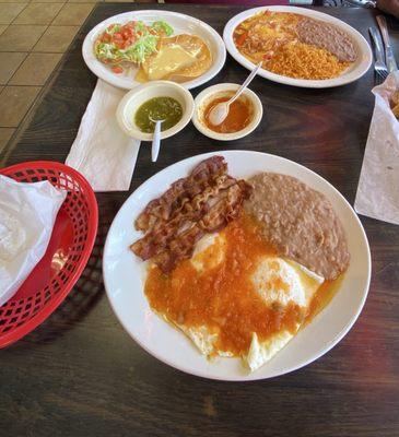 Huevos Rancheros plate, the#3 combination plate. Tortillas were great!