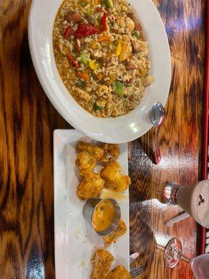 Catfish Nuggets and Jambalaya