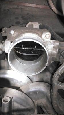 Throttle body assembly before performing BG Induction service