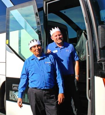 Tour Director Mark Jacobson and driver Ernesto