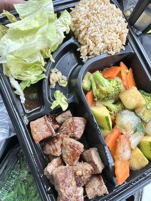 Steak hibachi lunch (takeout)