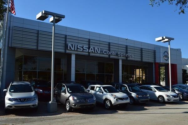 Our Beautifully Updated Coral Springs Nissan Building Located in heart of Coral Springs on the corner of Atlantic & University