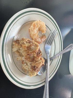 Our appetizers were crab cakes and honey glazed shrimp