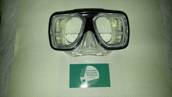 Flat top 28 bifocals prescription dive mask