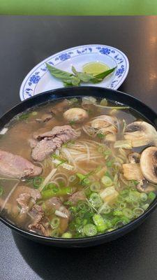 Grilled beef pho