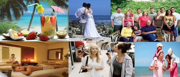 Vacation Packages, Honeymoons, Destination Weddings, Cruises or Group travel, let our agents book your dream trip!