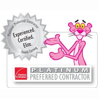 Excel is a Platinum Preferred Contractor for Owens Corning