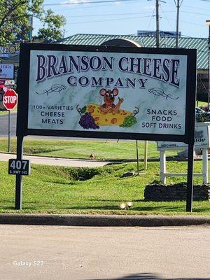 Branson Cheese Company sign