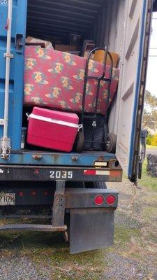 When container was opened, everything was tumbled, boxes fell out before we could catch them.