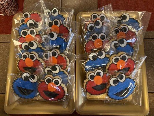 Sooooo good... Elmo and Cookie Monster Cookies!!!