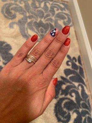 I love my patriotic nails! Thank you Lynn!