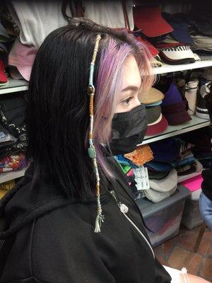 Hair wrap with beautiful color, Z