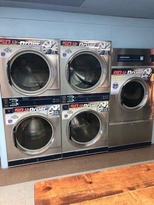 50 and 80 pound dryers to get your laundry done fast